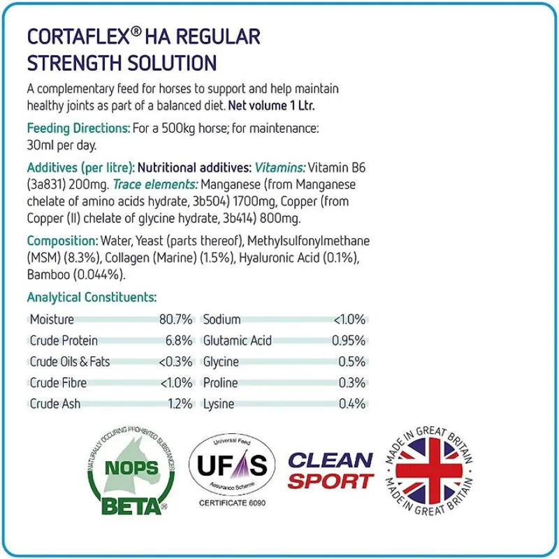 Equine America Cortaflex HA Regular - 1Lt-1